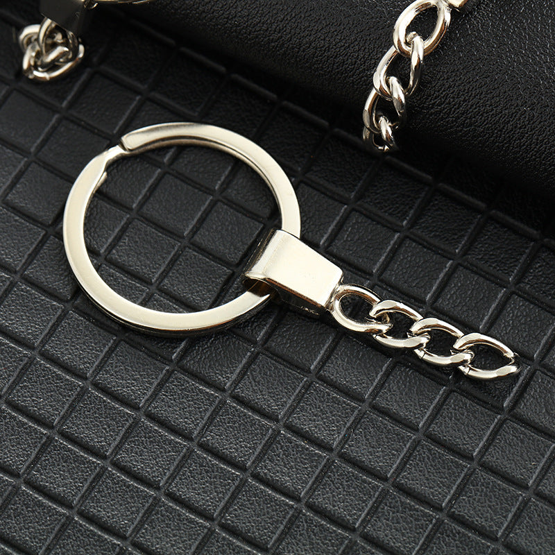 30mm Polished Flat Ring Alloy Carabiner - Square Chain