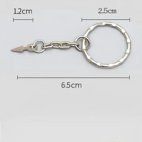 2.5cm Embossed Metal Keychain DIY Accessories Cute Heart Carabiner Key