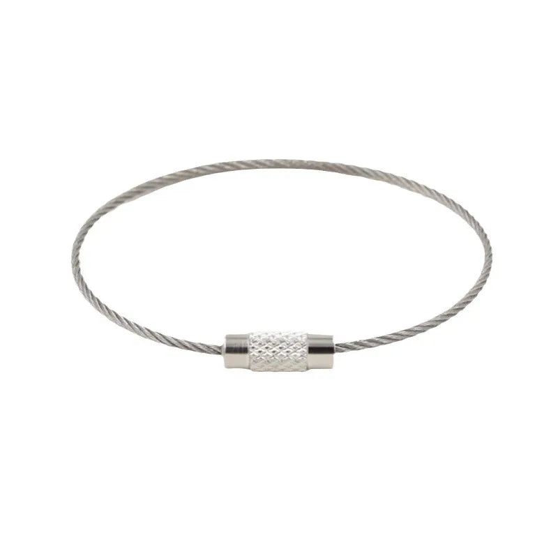 Stainless Steel Wire Rope Key Ring-Modern Simple Design China Origin