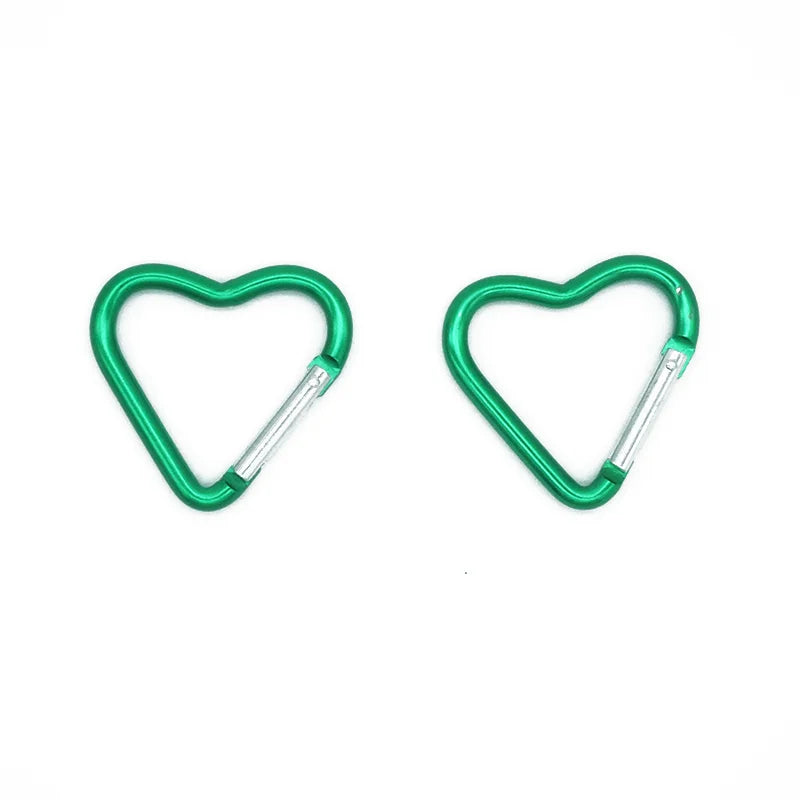 Outdoor Activities Heart-Shaped Alloy Quick Carabiner Colored Aluminum
