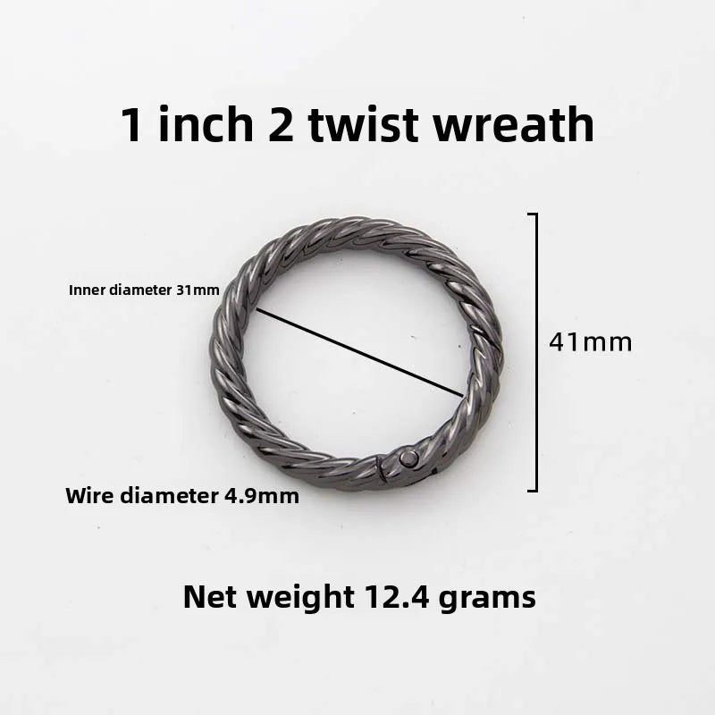 Twist Spring Ring Luggage Accessories Open Hemp Wreath Personalized DIY