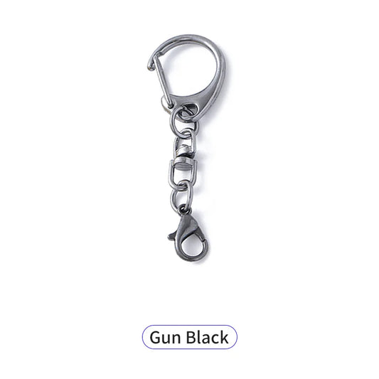 DIY Craft Zinc Alloy Carabiner Keychain Hardware D-Shape Hook And Jump