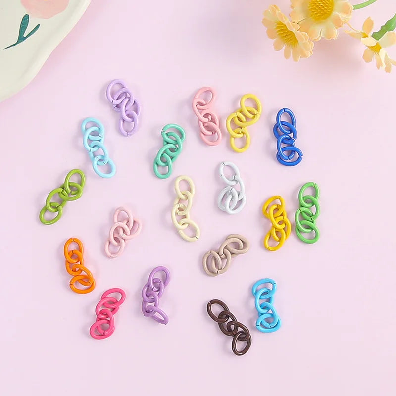 Candy-colored HT Zinc Alloy Baked-paint Four-link Extension Chain