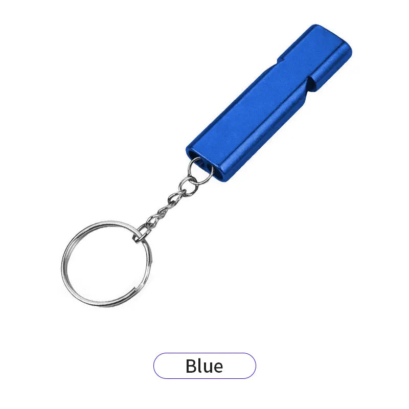 Aluminum Alloy Emergency Whistle Keychain - Outdoor Survival