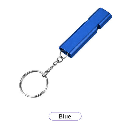 Aluminum Alloy Emergency Whistle Keychain - Outdoor Survival