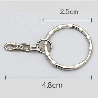 2.5cm Embossed Metal Heart Carabiner Key Ring - DIY