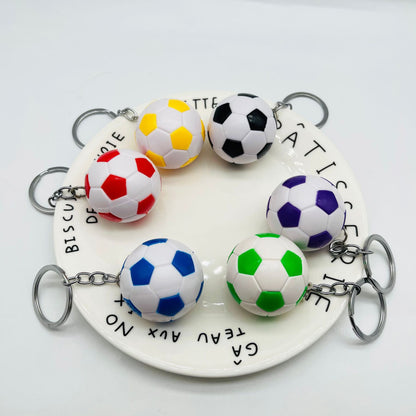 4cm Football Keychain - Plastic Sport Bag Pendant