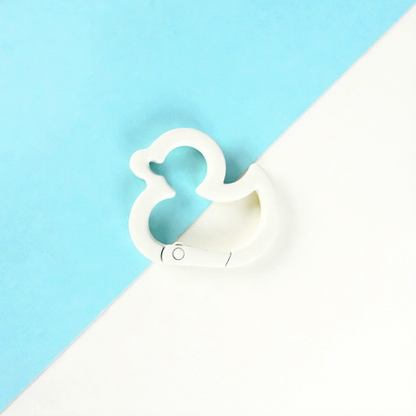 Duck Shape Alloy Carabiner Keychain - Digital Print, Lightweight