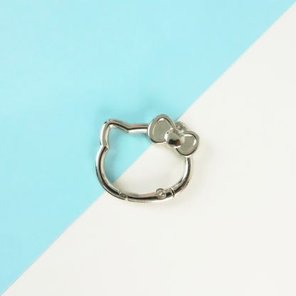 KT Cat Alloy Spring Ring Key Chain - UV Printed DIY Finding