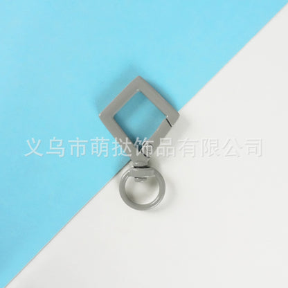 Candy-Colored Diamond Spring Buckle - Alloy Carabiner Keychain