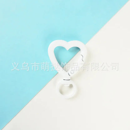 Heart-Shaped Zinc Alloy Open Ring Hook - DIY Key Ring