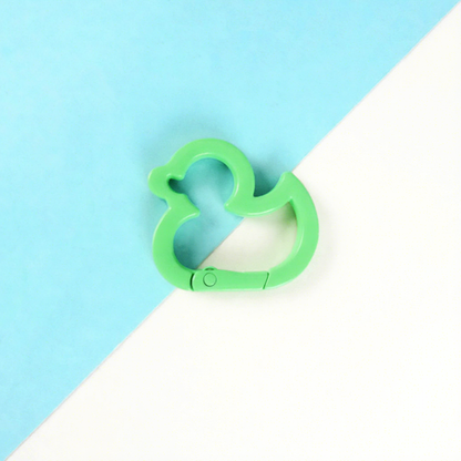 Duck Shape Alloy Carabiner Keychain - Digital Print, Lightweight