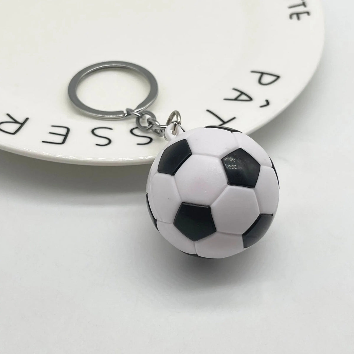 4cm Football Keychain - Plastic Sport Bag Pendant