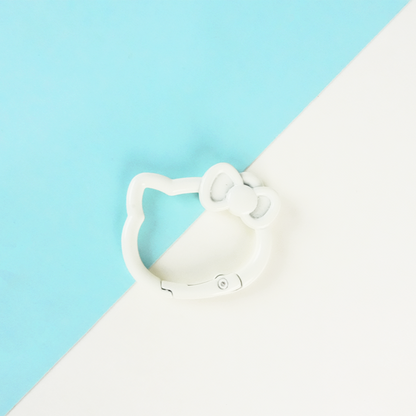 KT Cat Alloy Spring Ring Key Chain - UV Printed DIY Finding