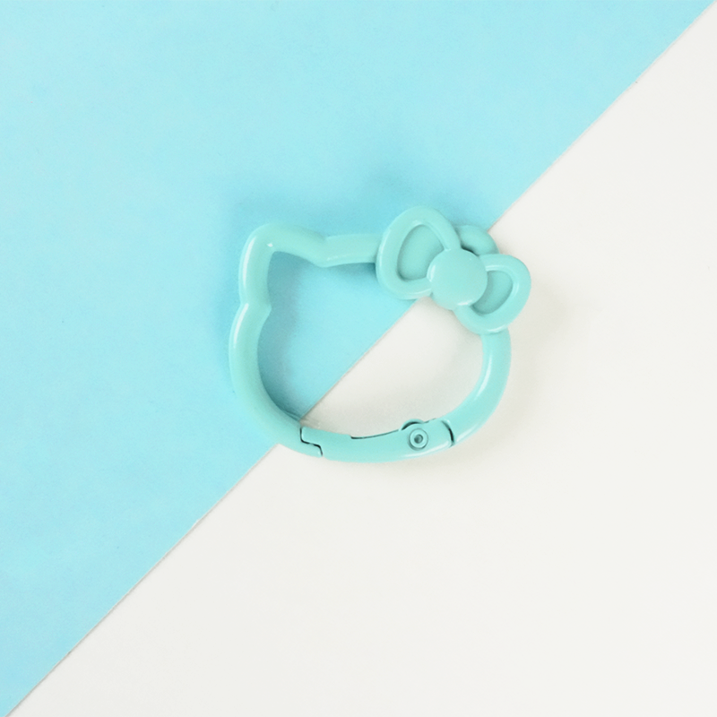 KT Cat Alloy Spring Ring Key Chain - UV Printed DIY Finding