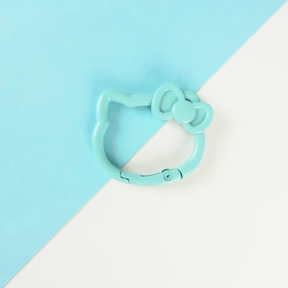 KT Cat Alloy Spring Ring Key Chain - UV Printed DIY Finding