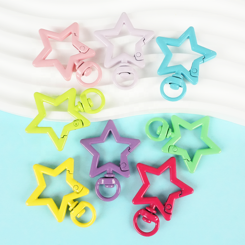 Stainless Steel Five-Pointed Star Carabiner - DIY Keychain