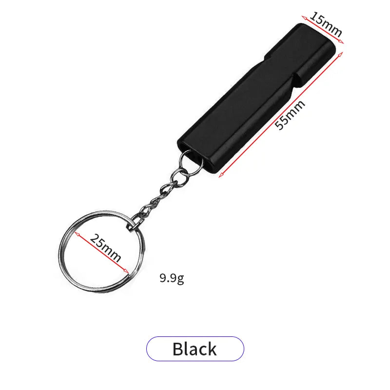 Aluminum Alloy Emergency Whistle Keychain - Outdoor Survival