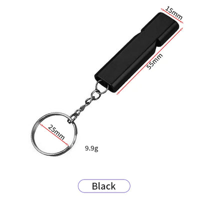 Aluminum Alloy Emergency Whistle Keychain - Outdoor Survival