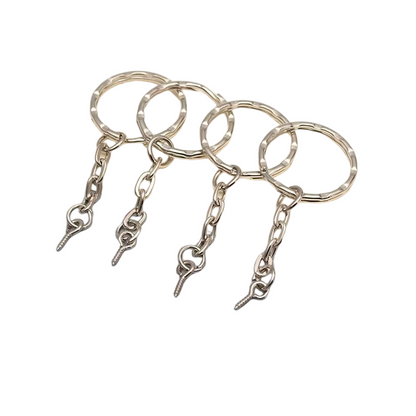 2.5cm Embossed Metal Heart Carabiner Key Ring - DIY