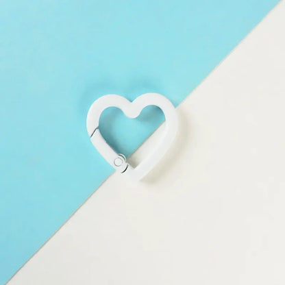 Heart-Shaped Zinc Alloy Coin Holder Keychain - Spring Ring