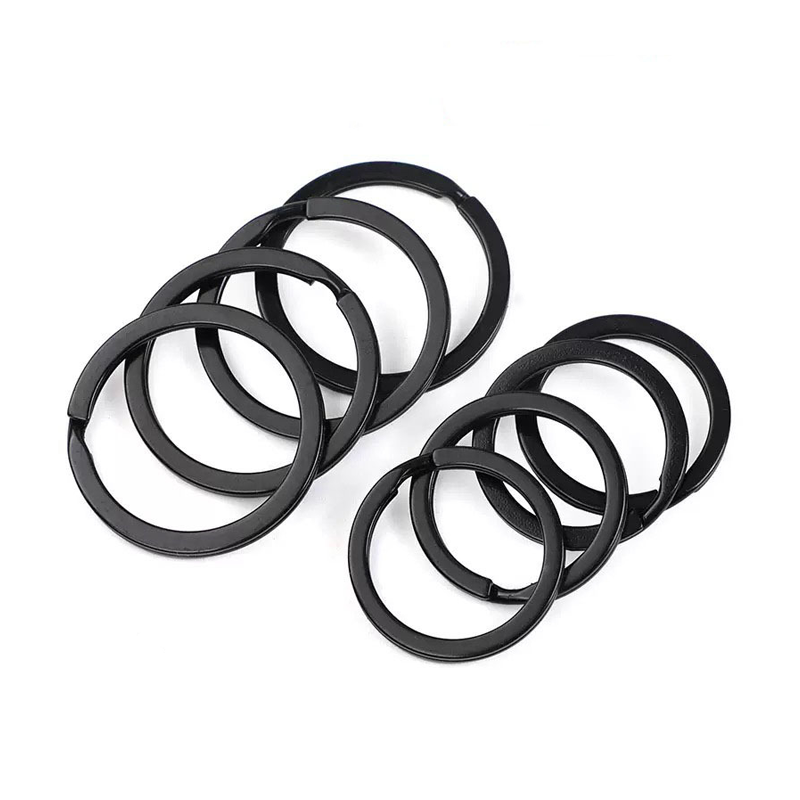 Matte Black Iron Loop Buckle Keyring - DIY Bag Accessory
