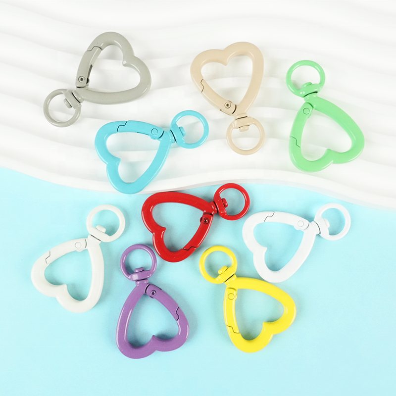 Heart-Shaped Zinc Alloy Open Ring Hook - DIY Key Ring