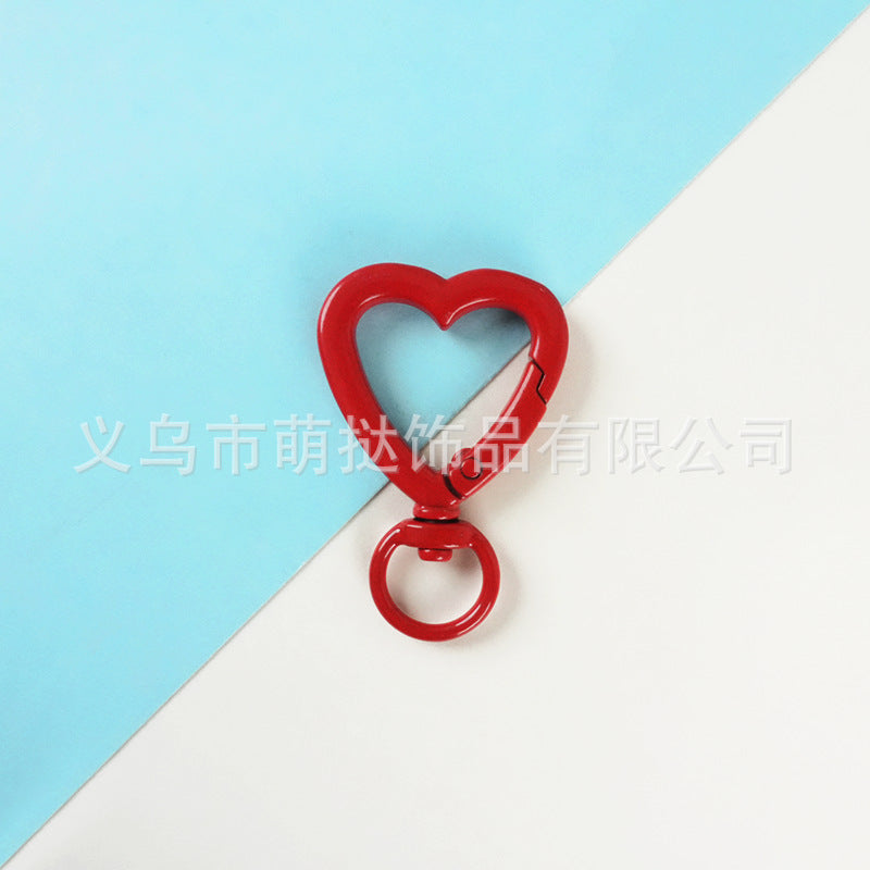 Heart-Shaped Zinc Alloy Open Ring Hook - DIY Key Ring
