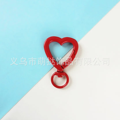 Heart-Shaped Zinc Alloy Open Ring Hook - DIY Key Ring