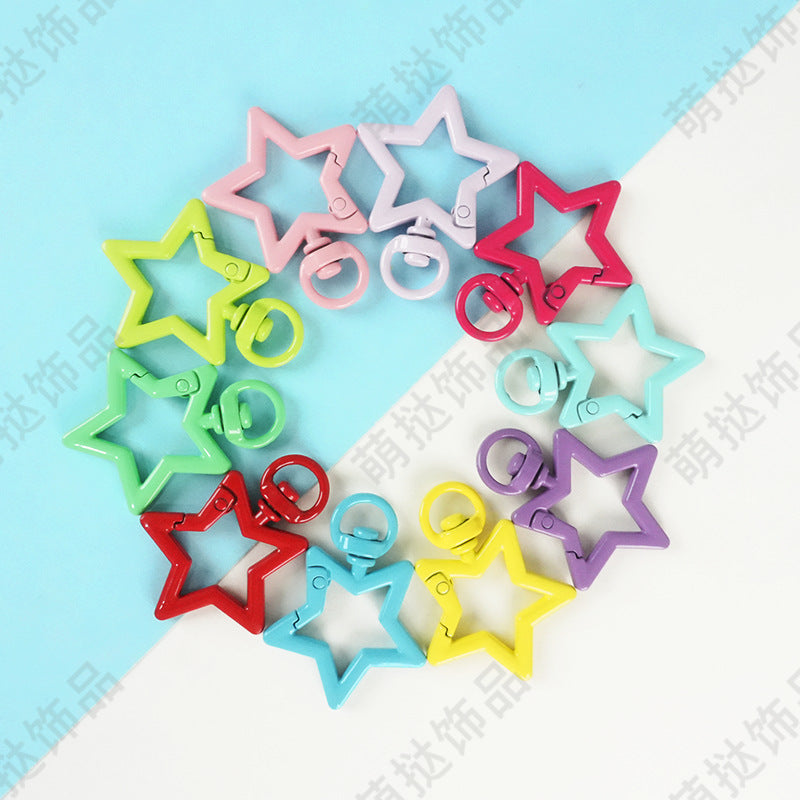 Stainless Steel Five-Pointed Star Carabiner - DIY Keychain