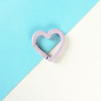 Heart-Shaped Zinc Alloy Coin Holder Keychain - Spring Ring