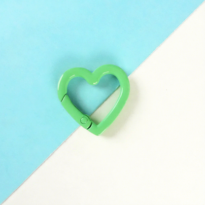 Heart-Shaped Zinc Alloy Coin Holder Keychain - Spring Ring