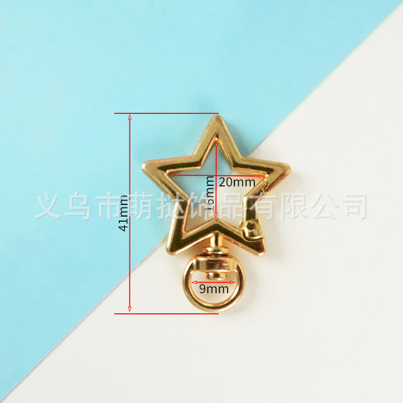 Stainless Steel Five-Pointed Star Carabiner - DIY Keychain