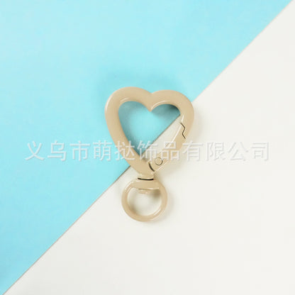 Heart-Shaped Zinc Alloy Open Ring Hook - DIY Key Ring