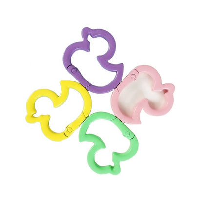 Duck Shape Alloy Carabiner Keychain - Digital Print, Lightweight