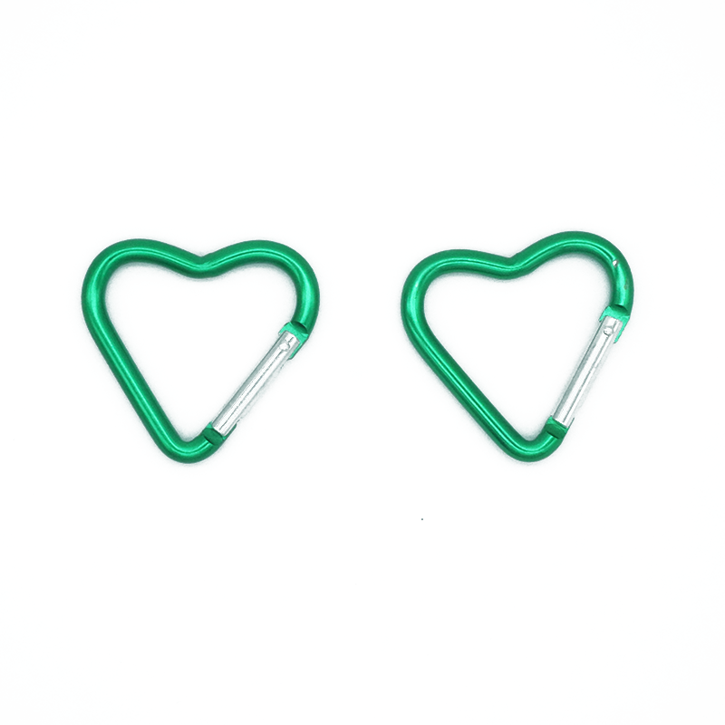 Heart-Shaped Aluminum Quick Carabiner - Keychain & Bag Clip