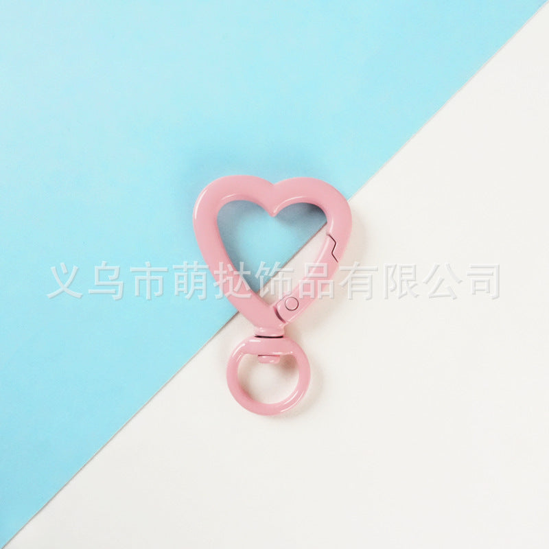 Heart-Shaped Zinc Alloy Open Ring Hook - DIY Key Ring