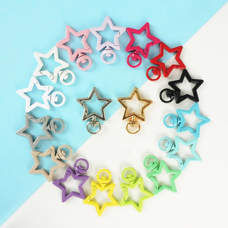 Stainless Steel Five-Pointed Star Carabiner - DIY Keychain