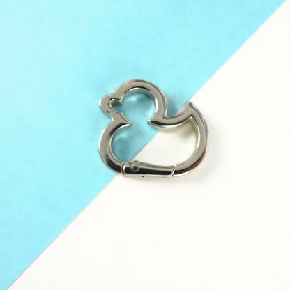 Duck Shape Alloy Carabiner Keychain - Digital Print, Lightweight