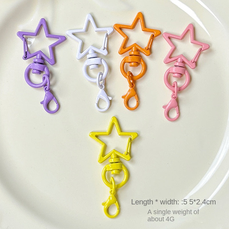 Five-Pointed Star Lobster Clasp Keychain - Zinc Alloy