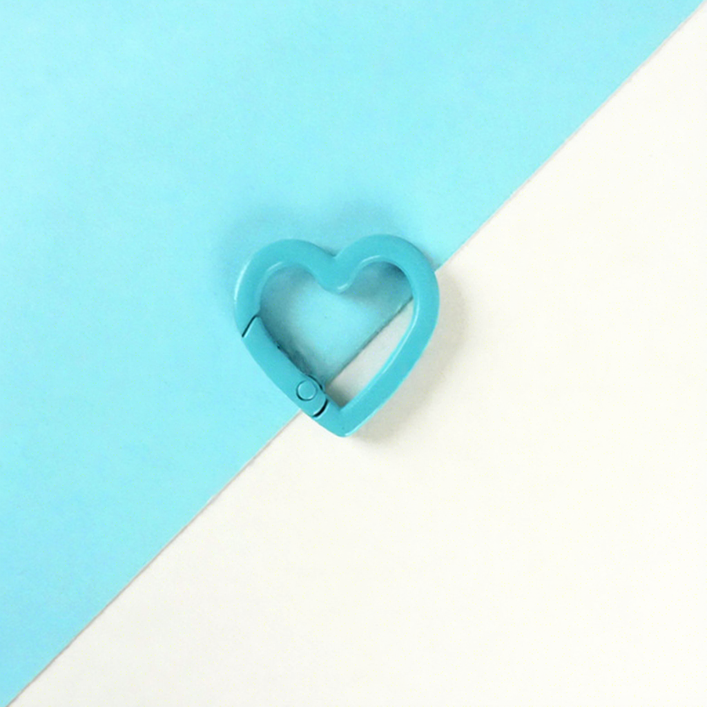 Heart-Shaped Zinc Alloy Coin Holder Keychain - Spring Ring