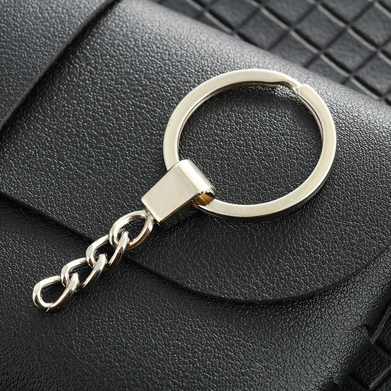30mm Polished Flat Ring Alloy Carabiner - Square Chain