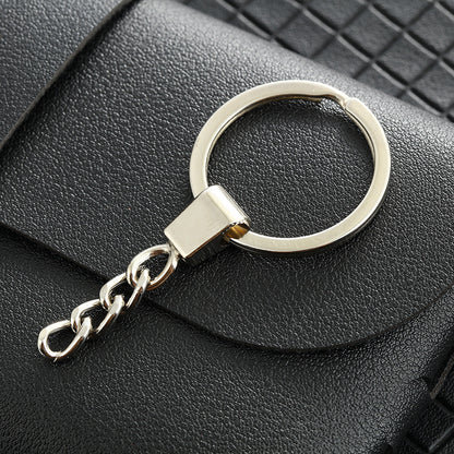 30mm Polished Flat Ring Alloy Carabiner - Square Chain