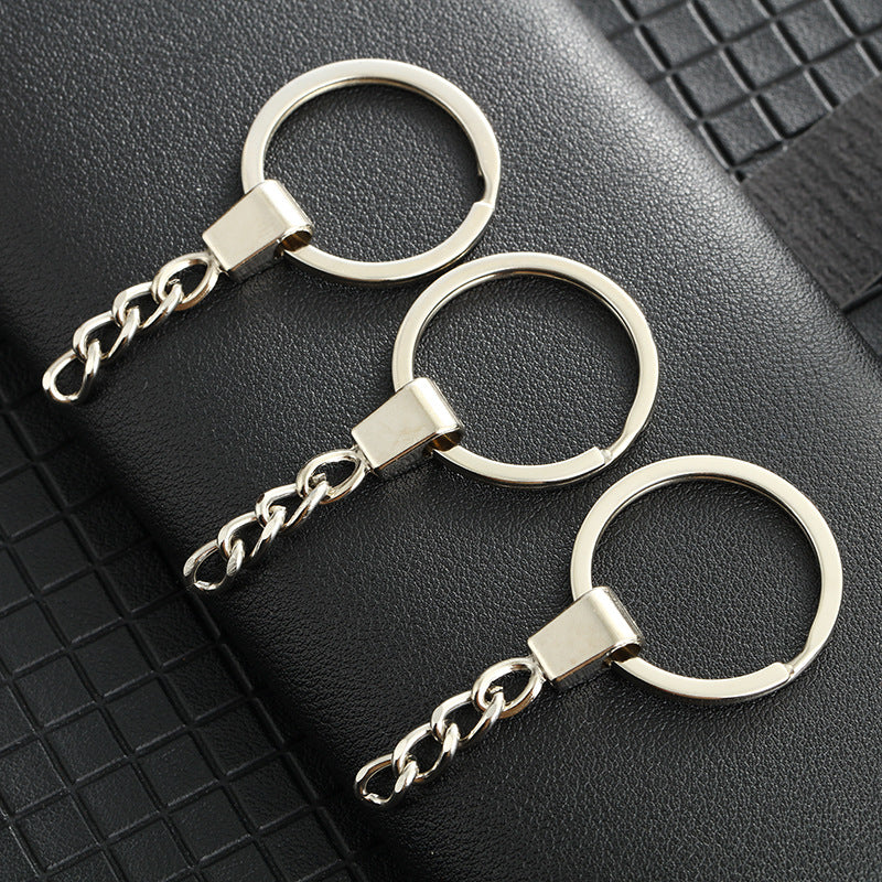 30mm Polished Flat Ring Alloy Carabiner - Square Chain