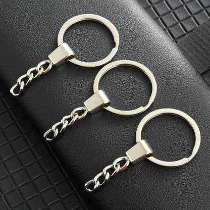 30mm Polished Flat Ring Alloy Carabiner - Square Chain