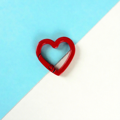 Heart-Shaped Zinc Alloy Coin Holder Keychain - Spring Ring