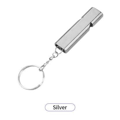 Aluminum Alloy Emergency Whistle Keychain - Outdoor Survival