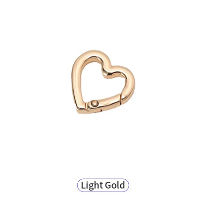 Heart-Shaped Zinc Alloy Spring Snap Hook - Letterpress