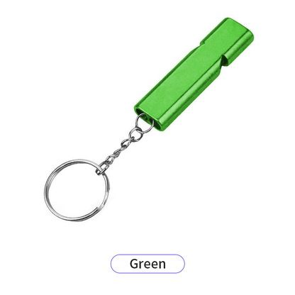 Aluminum Alloy Emergency Whistle Keychain - Outdoor Survival