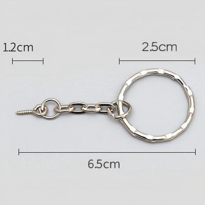 2.5cm Embossed Metal Heart Carabiner Key Ring - DIY